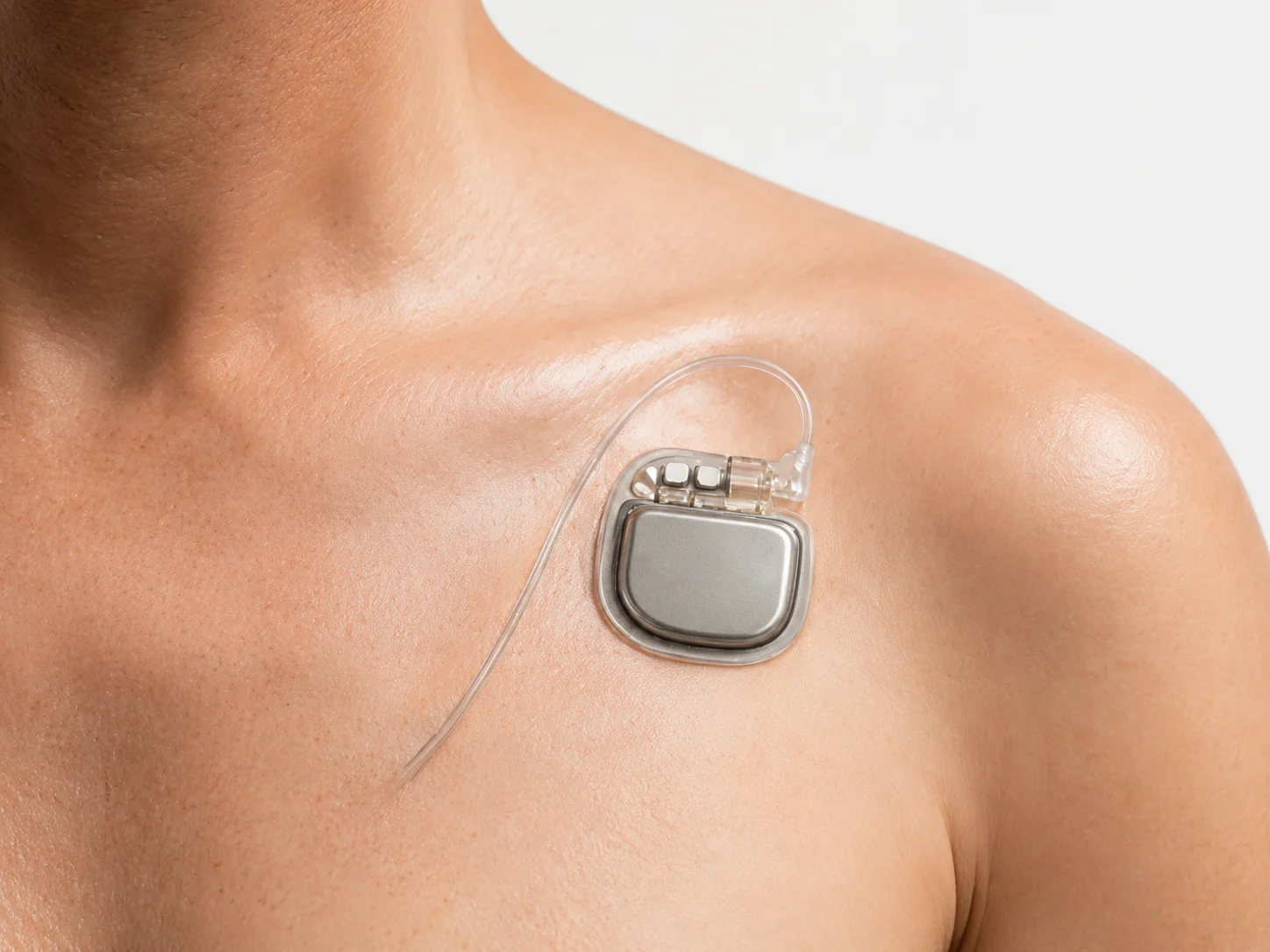 Why are batteries difficult to replace in implanted devices?